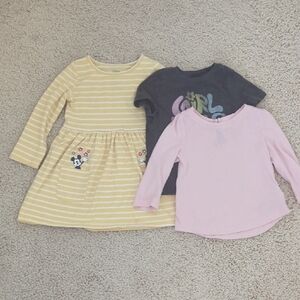 Disney Yellow Striped Dress and Two Tops Set